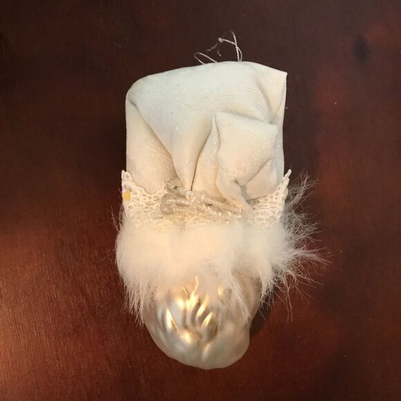 Dillards Santa Head Xmas Glass Ornament Set Of 4 - Picture 5 of 8